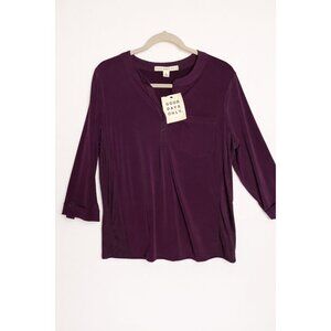 Good Days Only Plum Henley Top – Size L